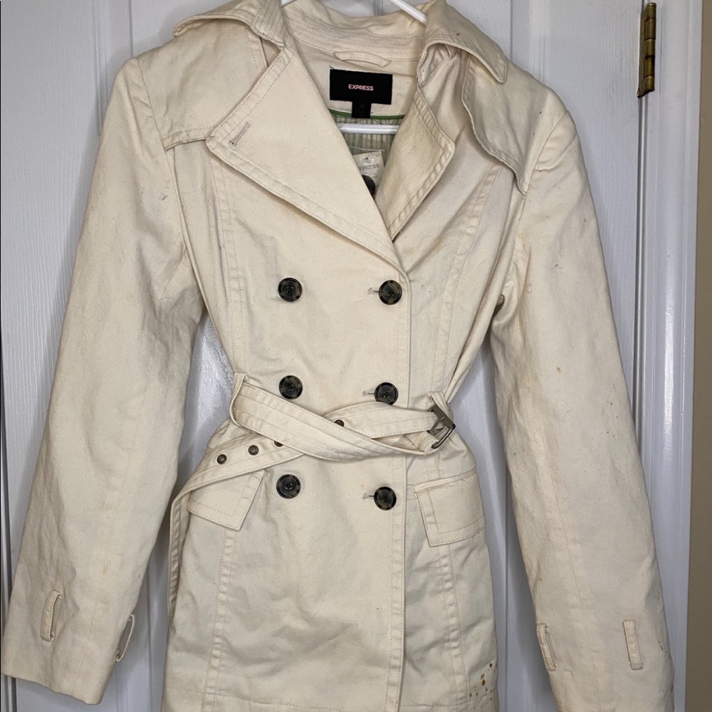 Express trench coat size small new